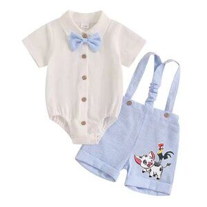 Moana outfit Boy First Birthday Outfit Moana Clothes Suspenders